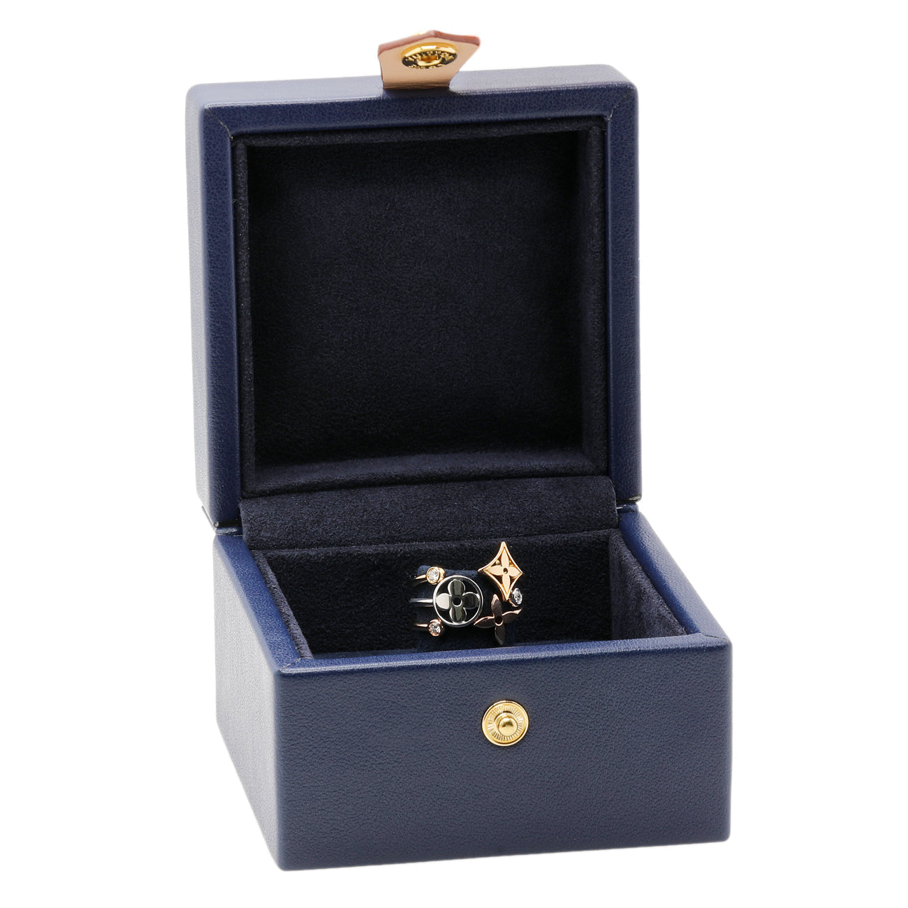 Exclusive Louis Vuitton 18K Diamond Idylle Blossom Rings — Back View
