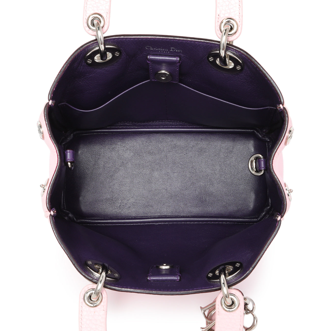 Exclusive Christian Dior Pink Bullcalf Small Diorissimo Tote — Alternate View 8