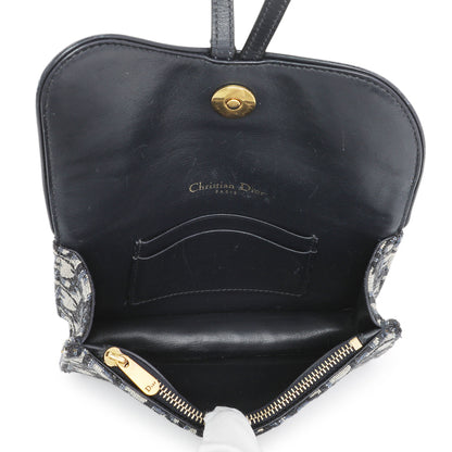 Exclusive Christian Dior Oblique Saddle Belt Bag — Top View