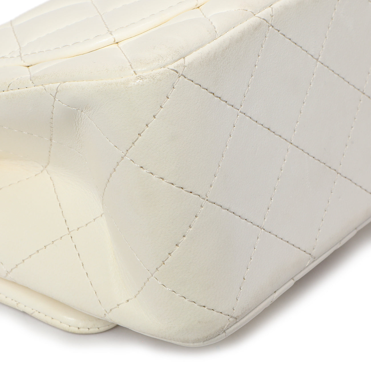 Exclusive Chanel White Quilted Lambskin Mini Square Flap — Alternate View 7