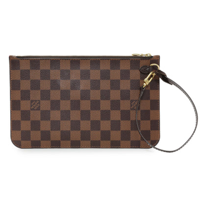 Exclusive Louis Vuitton Damier Ebene Neverfull MM GM Pochette — Side View