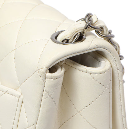 Exclusive Chanel White Quilted Lambskin Mini Square Flap — Alternate View 13