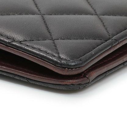 Exclusive Chanel Lambskin Quilted Yen Wallet Black — Lifestyle View