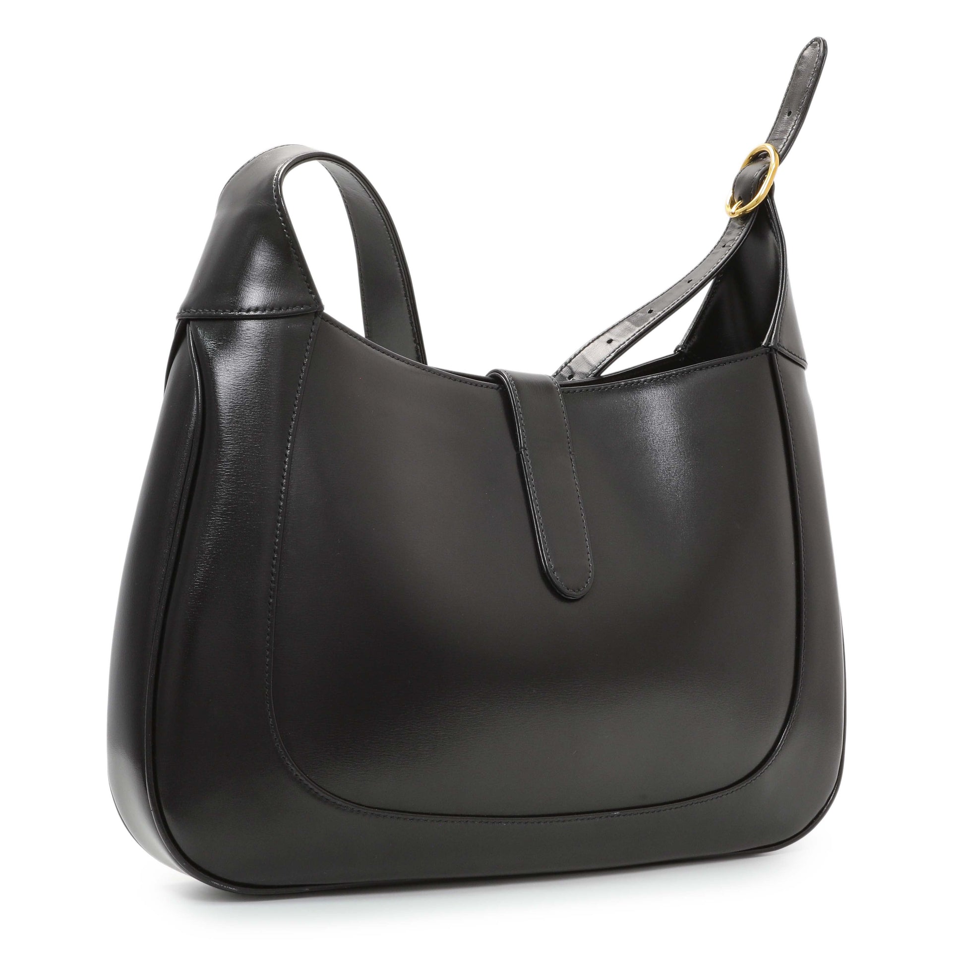Exclusive Gucci Black Calfskin Medium Jackie 1961 Hobo — Side View