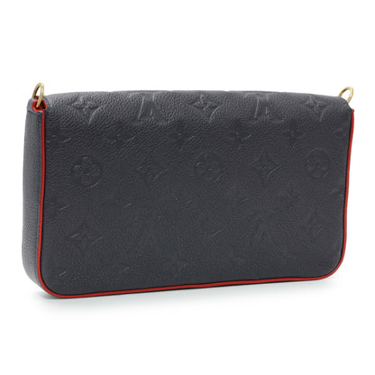 Exclusive Louis Vuitton Marine Rouge Empreinte Felicie Pochette — Back View