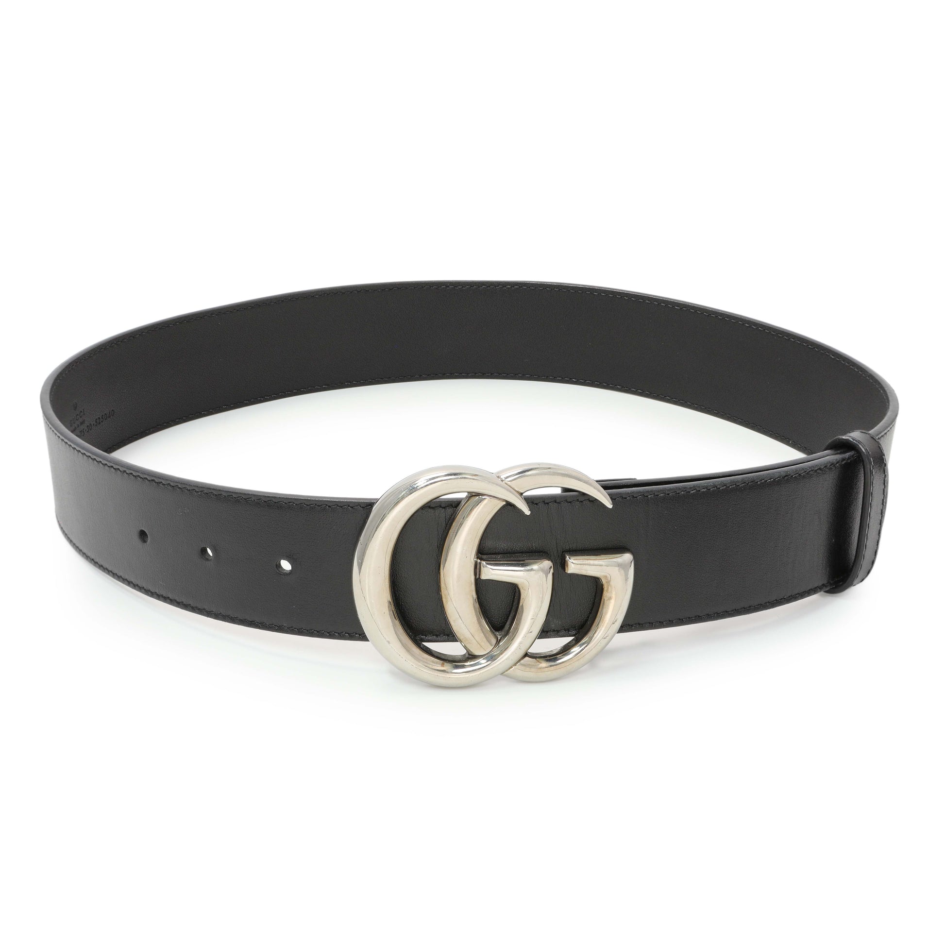 Exclusive Gucci Calfskin Double G 40mm Belt — Front View