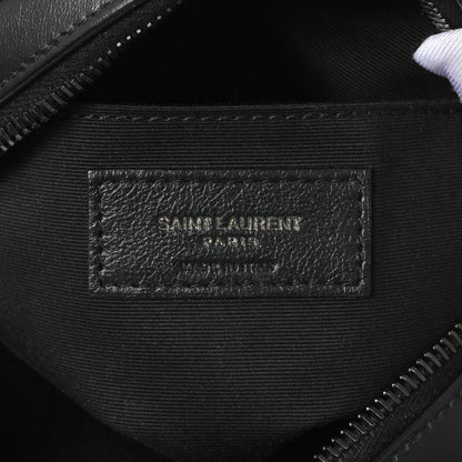 Exclusive Saint Laurent Black Calfskin Matelasse Chevron Round Vinyle Camera Bag — Lifestyle View