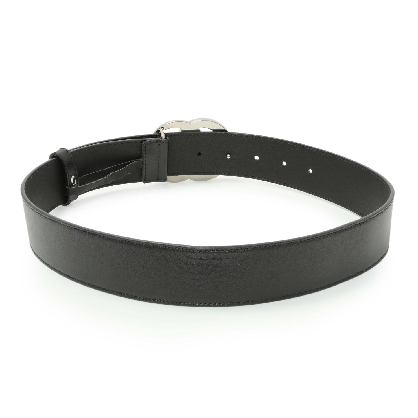 Exclusive Gucci Calfskin Double G 40mm Belt — Side View