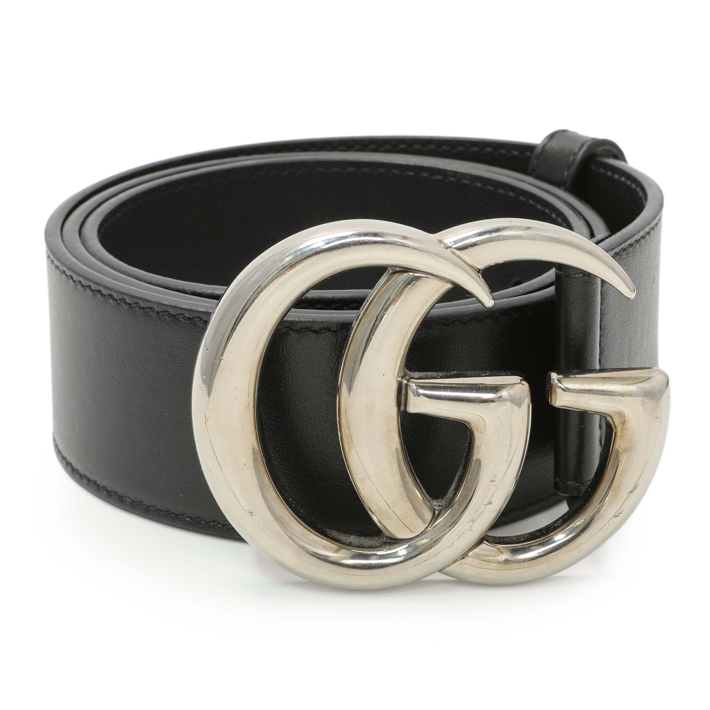 Exclusive Gucci Calfskin Double G 40mm Belt — Back View