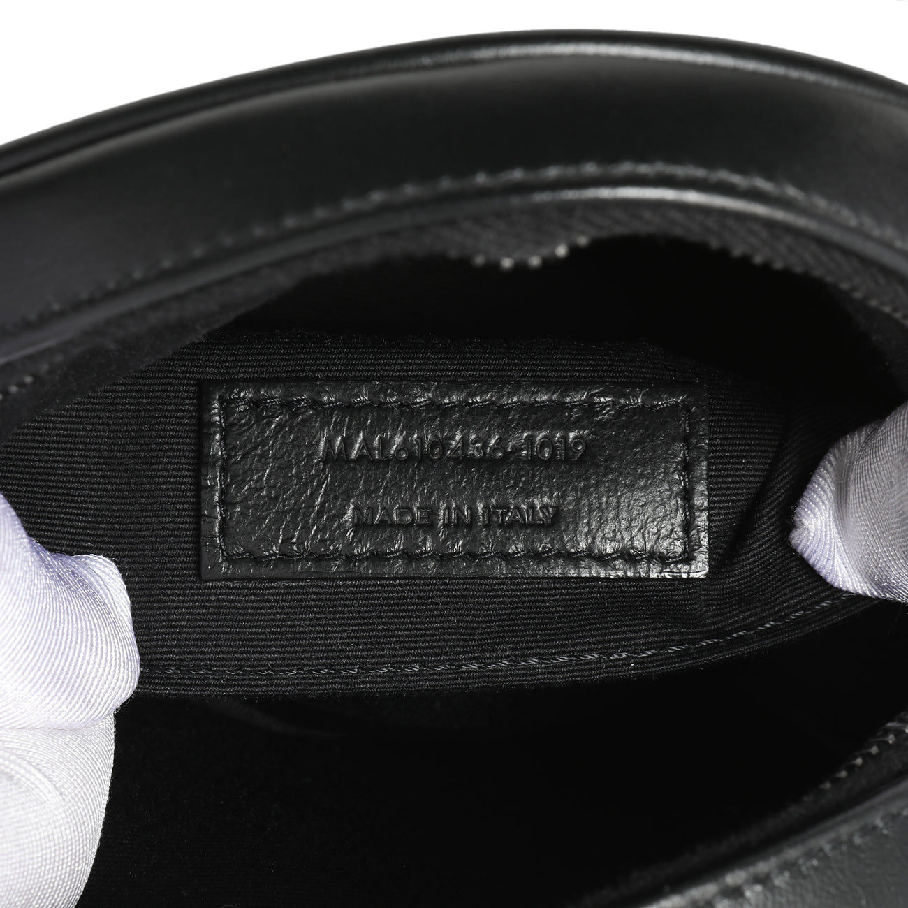 Exclusive Saint Laurent Black Calfskin Matelasse Chevron Round Vinyle Camera Bag — Alternate View 7