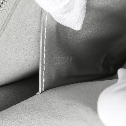 Exclusive Louis Vuitton Silver Soft Calfskin Mylockme Chain Pochette — Lifestyle View