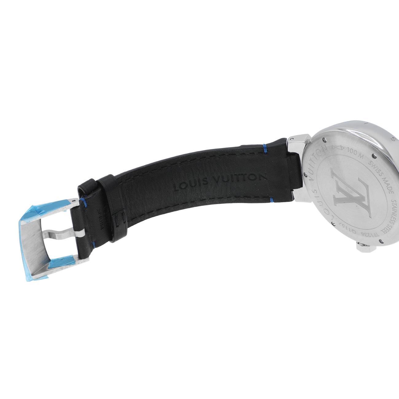 Exclusive Louis Vuitton Stainless Steel Tambour GMT Q1157 — Top View