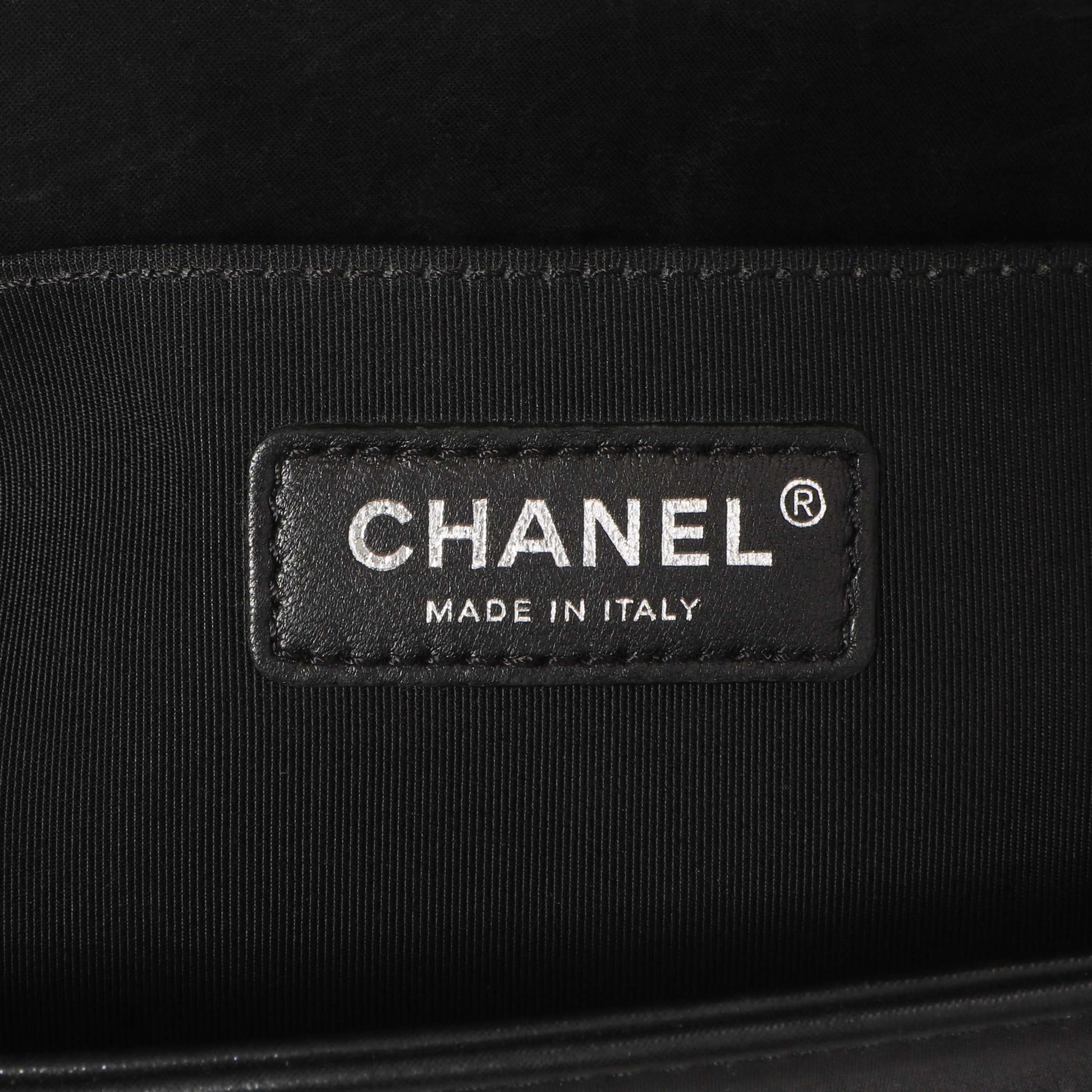 Exclusive Chanel Black Quilted Iridescent Calfskin Embellished Double Stitch Medium Boy Bag — Alternate View 9