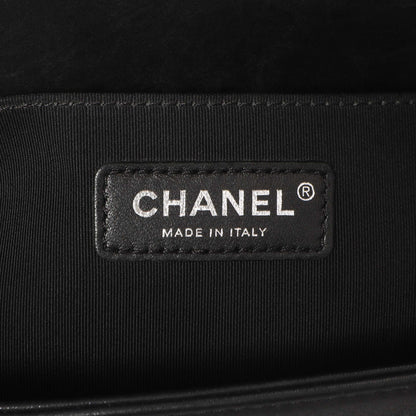 Exclusive Chanel Black Quilted Iridescent Calfskin Embellished Double Stitch Medium Boy Bag — Alternate View 9