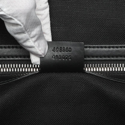 Exclusive Gucci Black GG Supreme Monogram Web Tote — Alternate View 10