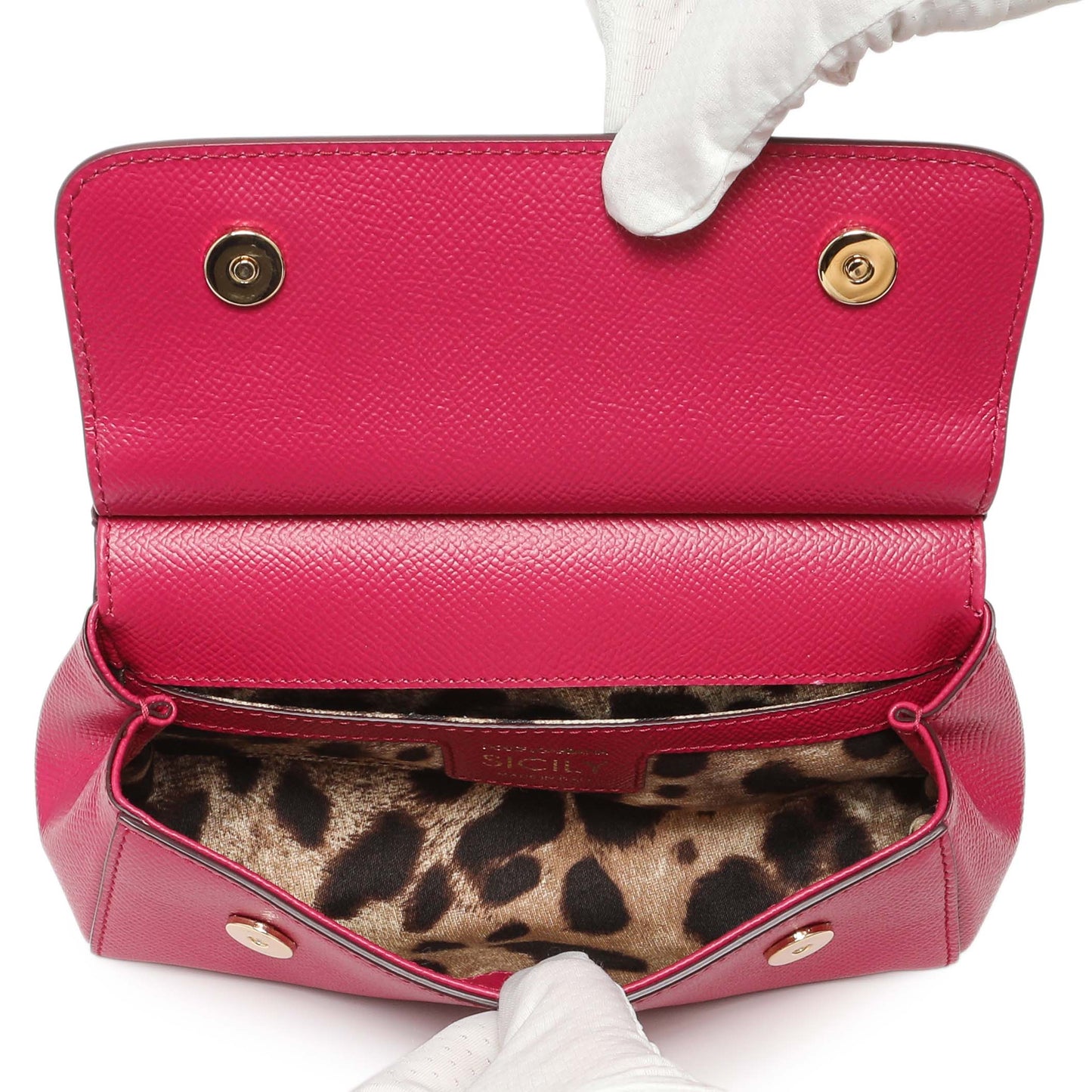 Exclusive Dolce & Gabbana Fuchsia Dauphine Mini Miss Sicily Bag — Top View