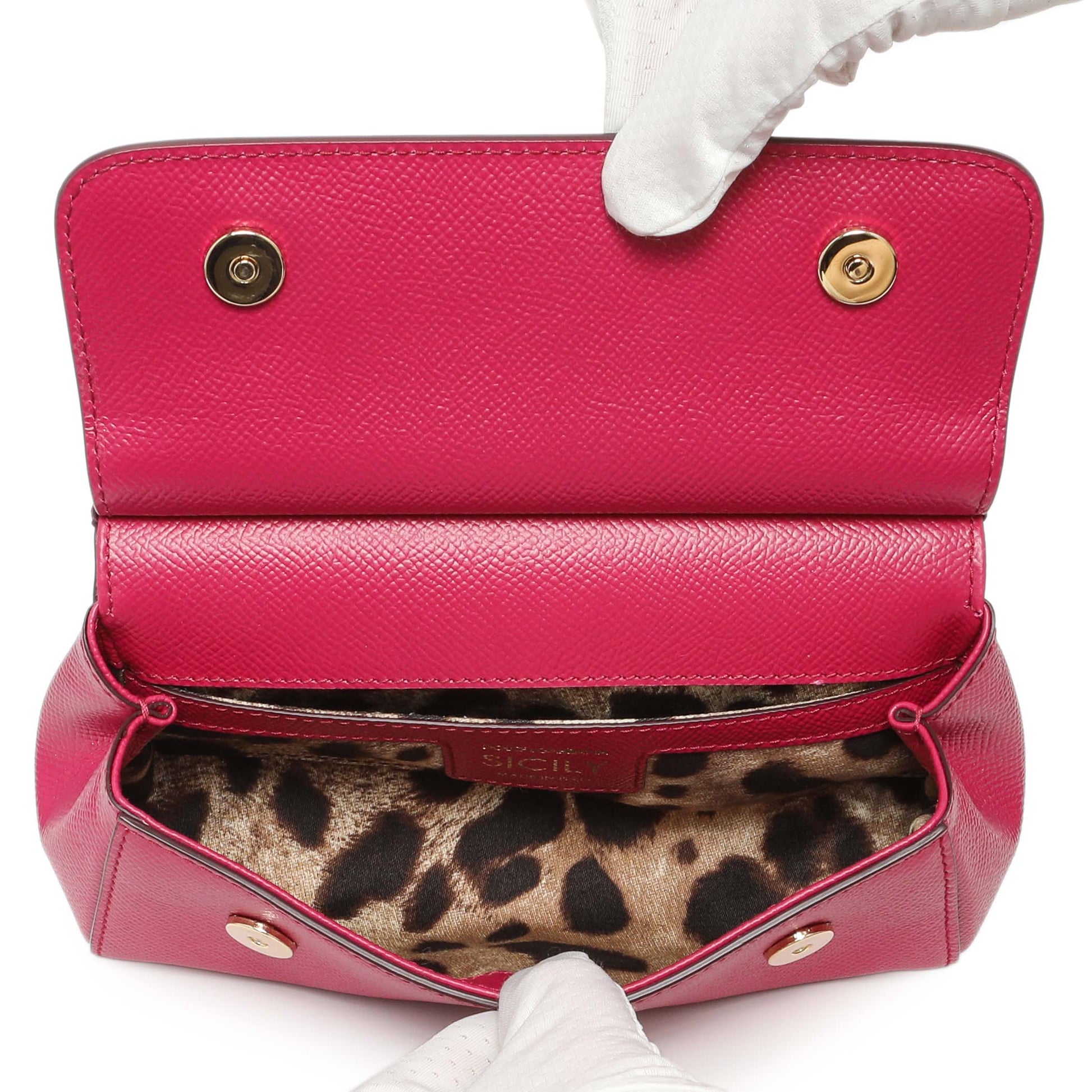 Exclusive Dolce & Gabbana Fuchsia Dauphine Mini Miss Sicily Bag — Top View