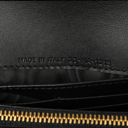 Exclusive Christian Dior Black Supple Calfskin Cannage Caro Wallet — Lifestyle View