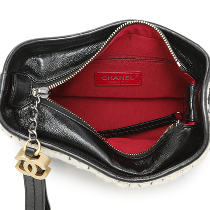 Exclusive Chanel Tweed Calfskin Small Gabrielle Hobo — Top View