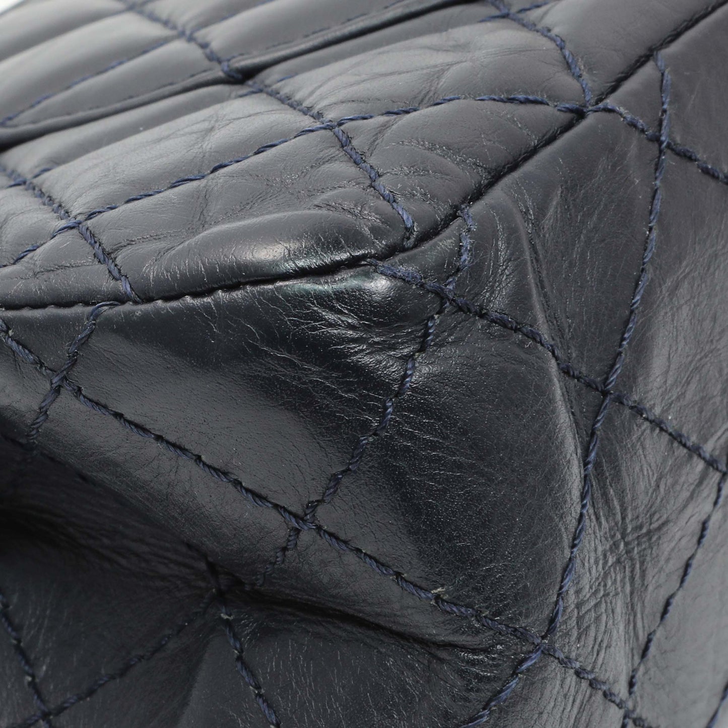 Exclusive Chanel Navy Quilted Aged Calfskin 2.55 Reissue 225 Flap — Lifestyle View