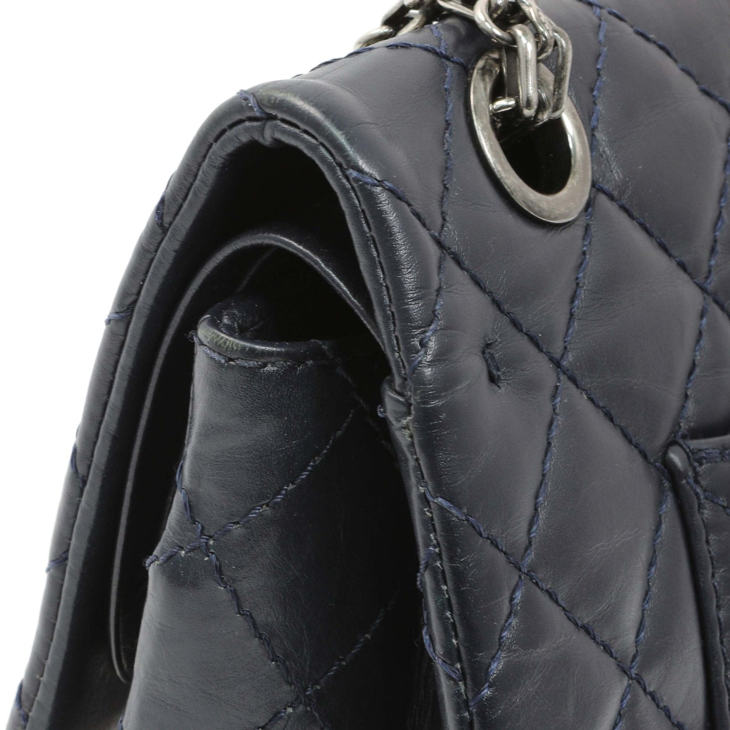 Exclusive Chanel Navy Quilted Aged Calfskin 2.55 Reissue 225 Flap — Alternate View 8