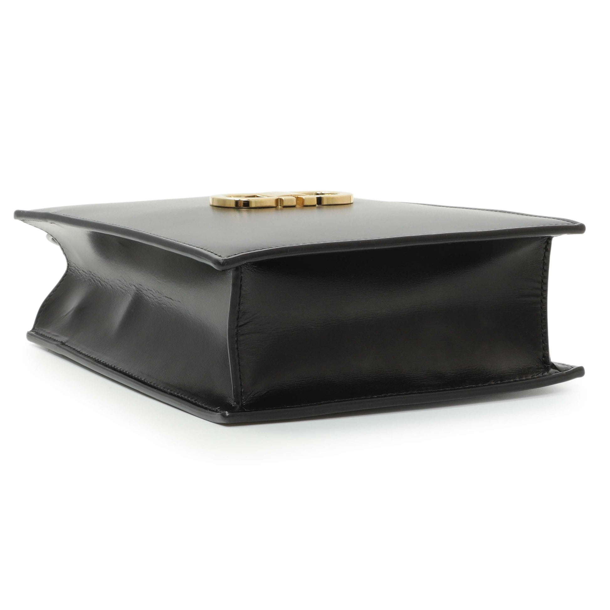 Exclusive Salvatore Ferragamo Black Calfskin Mini Tote — Top View