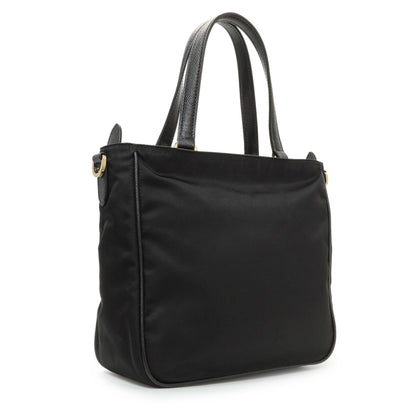 Exclusive Prada Black Tessuto Front Pocket Bag — Side View