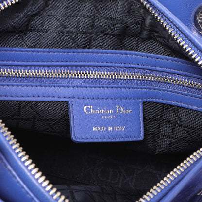 Exclusive Christian Dior Blue Lambskin Cannage Medium Lady Dior — Alternate View 13