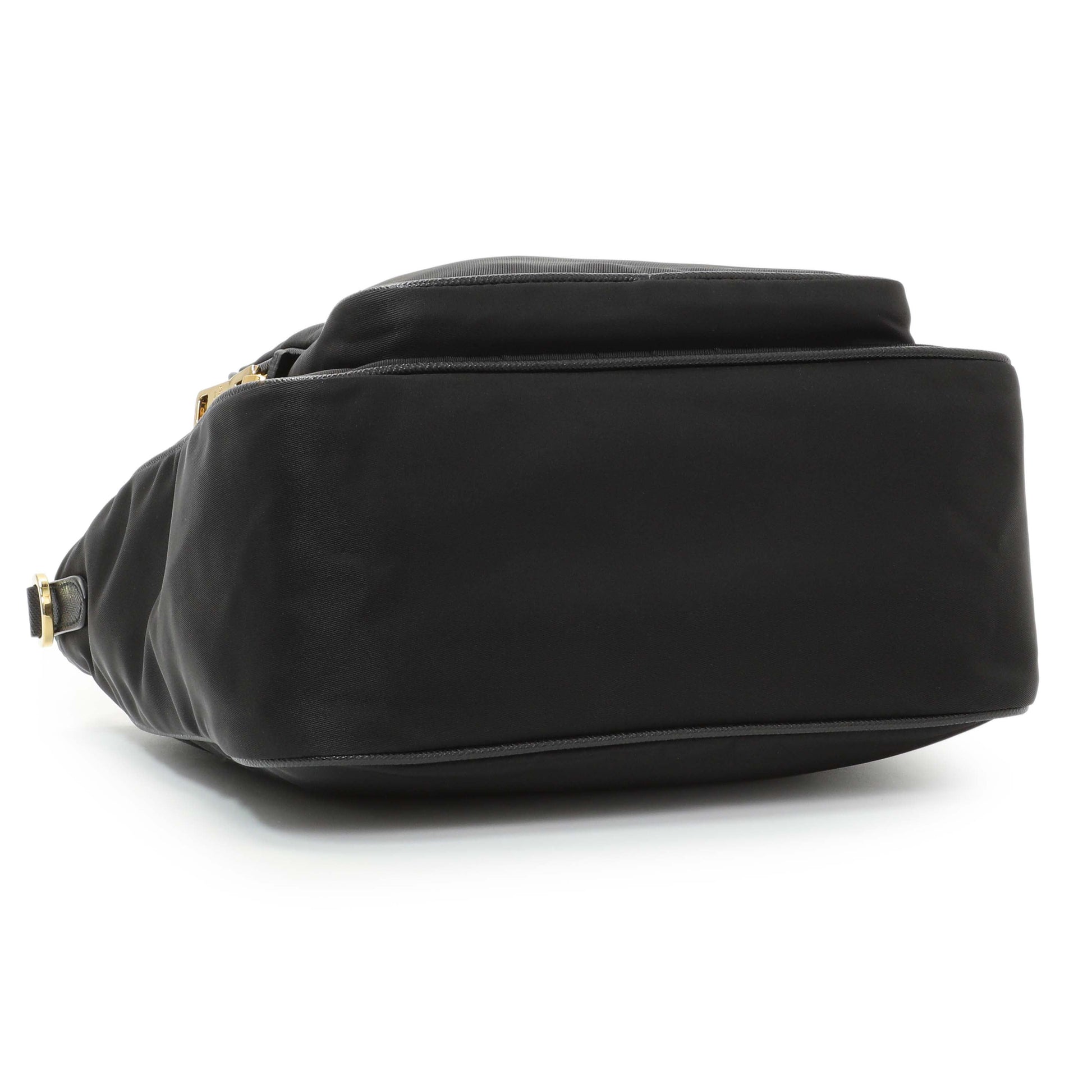 Exclusive Prada Black Tessuto Front Pocket Bag — Back View