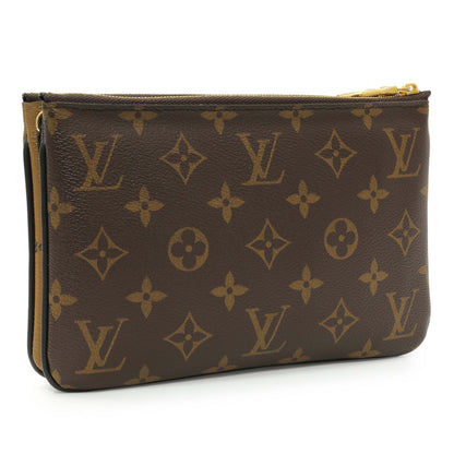 Exclusive Louis Vuitton Reverse Monogram Giant Double Zip Pochette — Side View