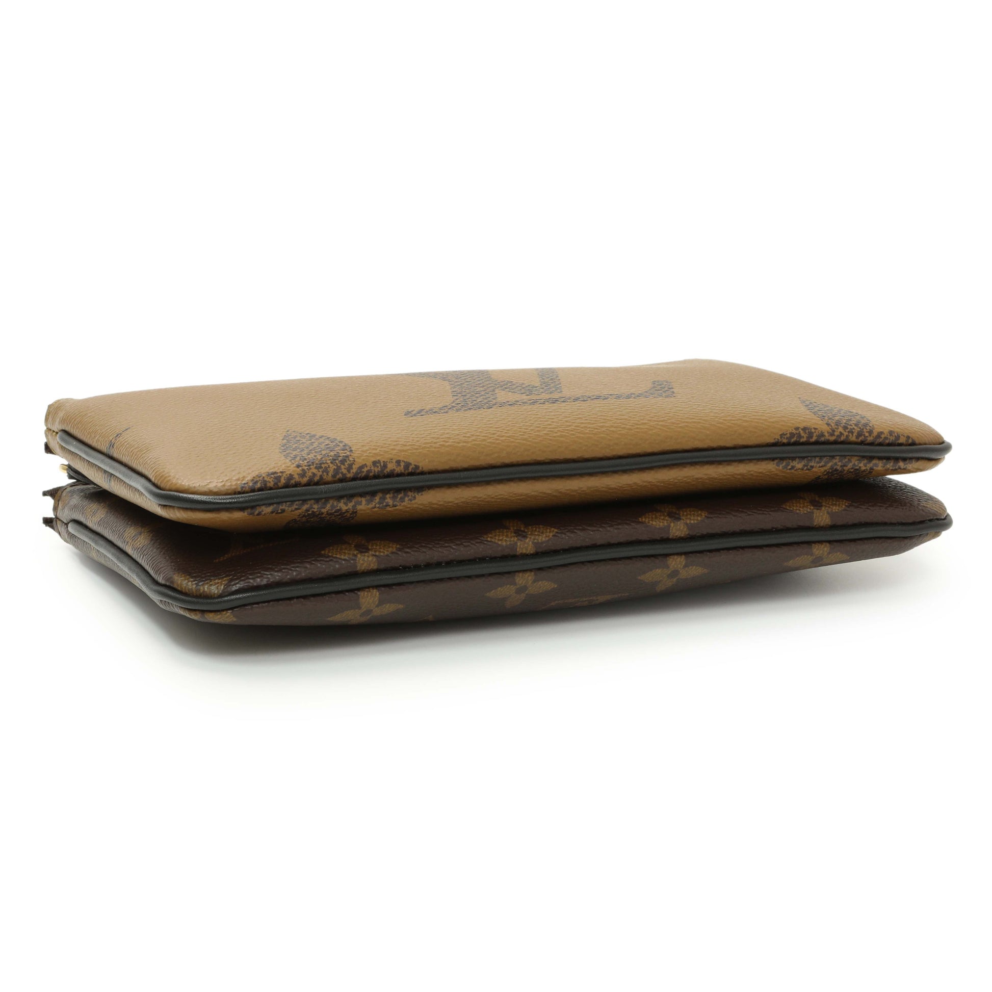Exclusive Louis Vuitton Reverse Monogram Giant Double Zip Pochette — Back View