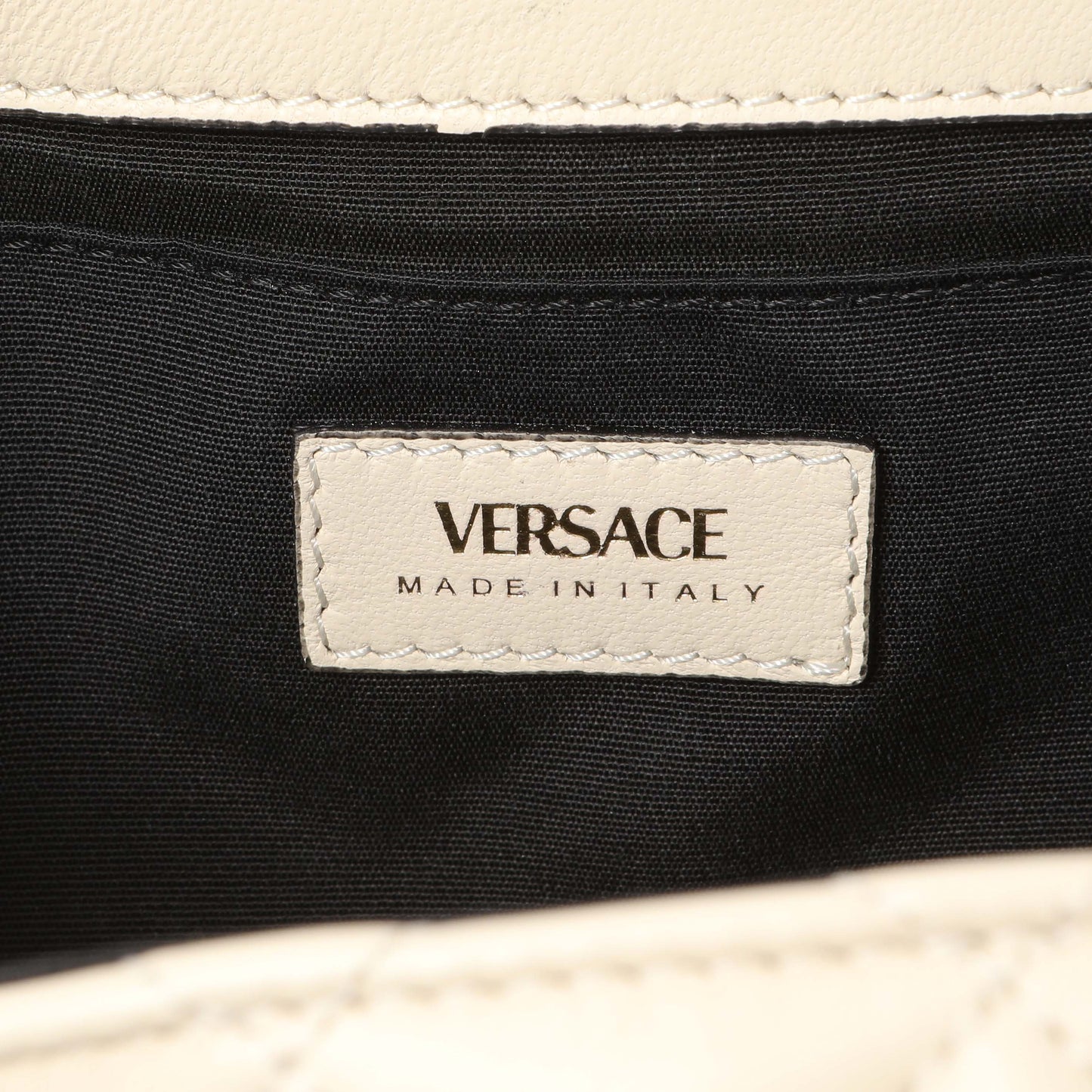 Exclusive Versace White Nappa Quilted La Medusa Chain Crossbody — Alternate View 9