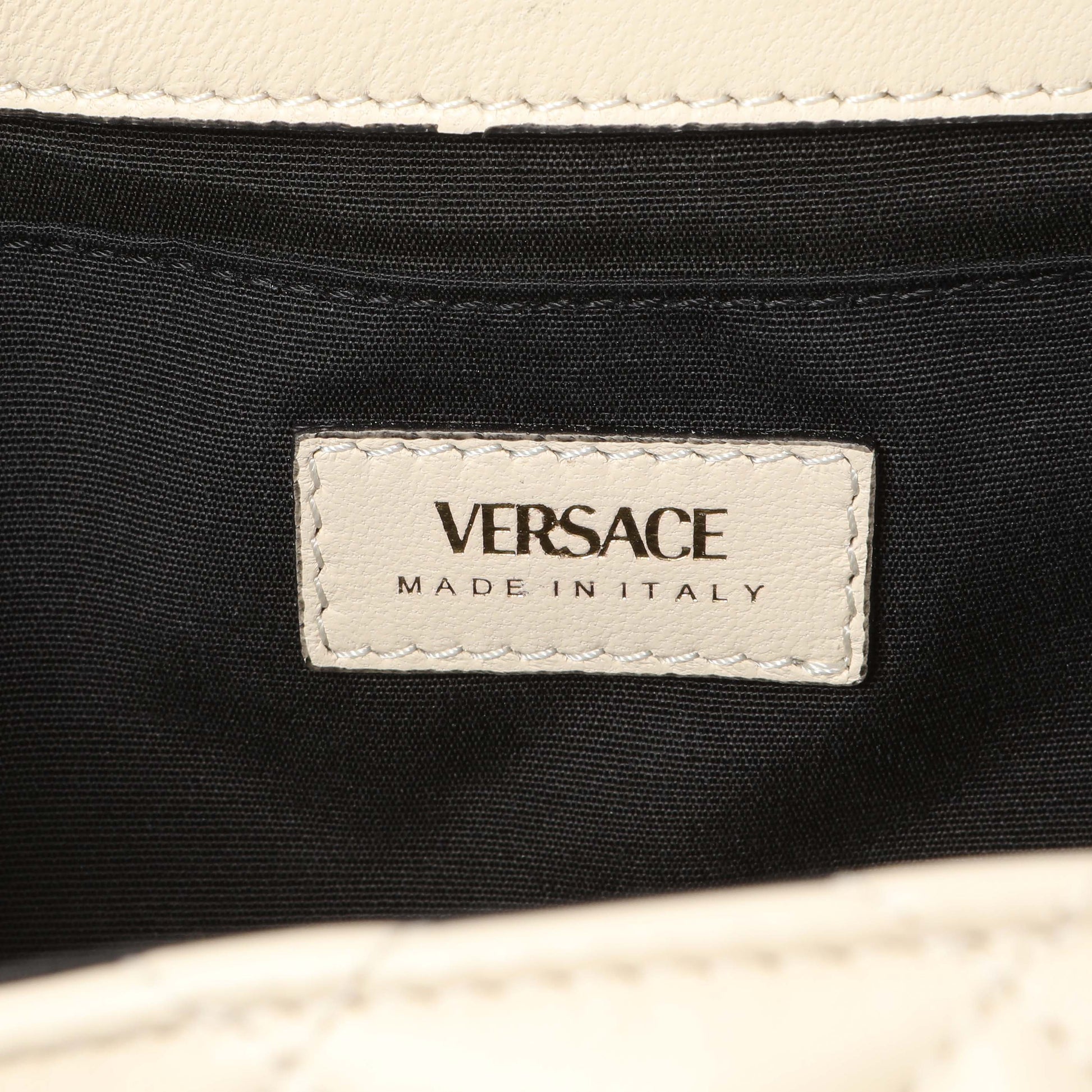 Exclusive Versace White Nappa Quilted La Medusa Chain Crossbody — Alternate View 9