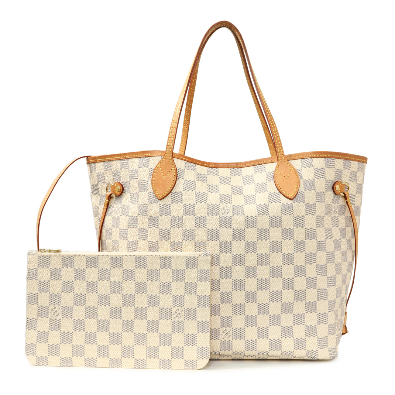 Exclusive Louis Vuitton Damier Azur Neverfull MM — Front View