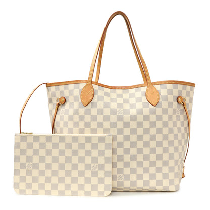 Exclusive Louis Vuitton Damier Azur Neverfull MM — Front View