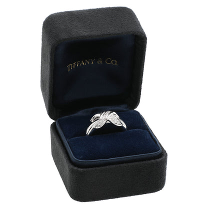Exclusive Tiffany & Co. 18K White Gold Diamond Signature X Ring — Top View
