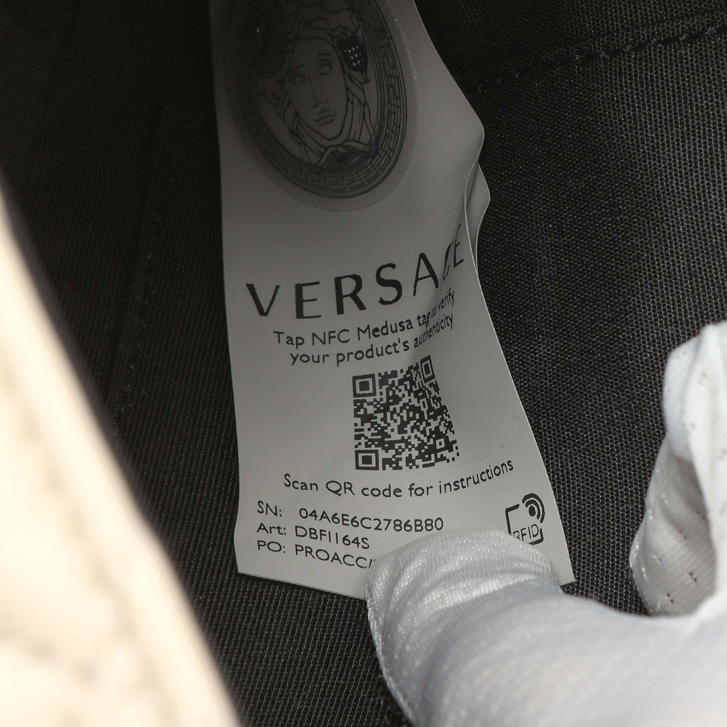 Exclusive Versace White Nappa Quilted La Medusa Chain Crossbody — Alternate View 10