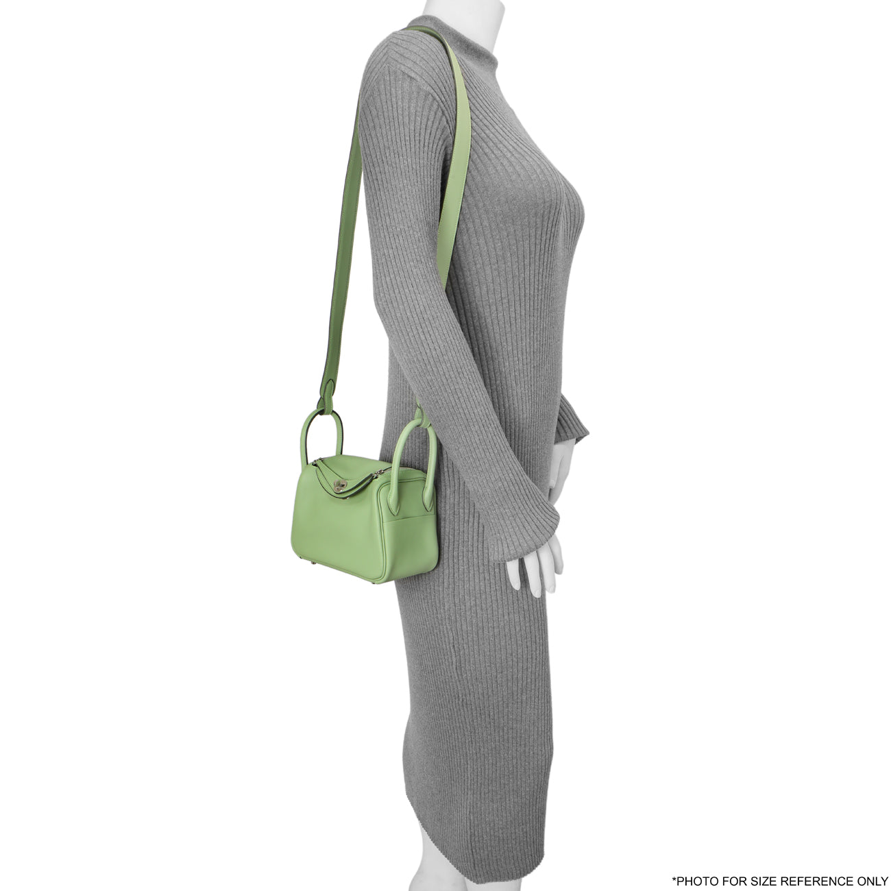 Exclusive Hermes Vert Criquet Swift Mini Lindy 20 — Alternate View 8