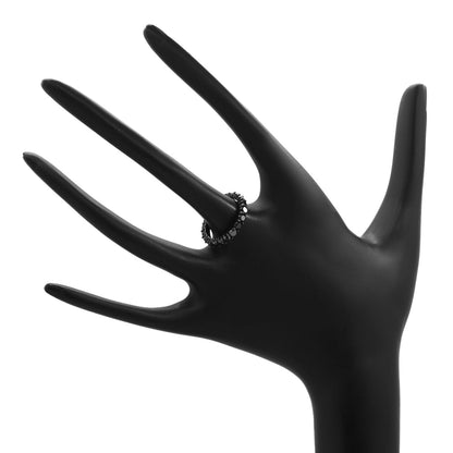 Exclusive 18K Black Gold Black Diamond Eternity Band — Back View