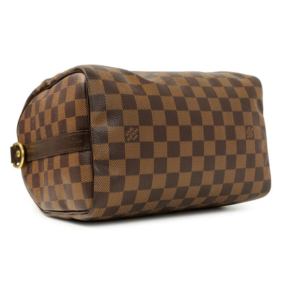 Exclusive Louis Vuitton Damier Ebene Speedy Bandouliere 25 — Back View