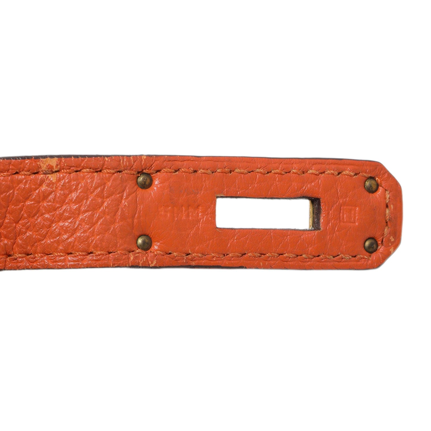 Exclusive Hermes Orange Clemence Birkin 35 — Alternate View 10
