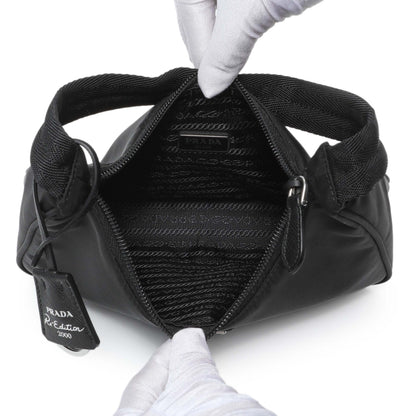 Exclusive Prada Black Re-Nylon Mini Re-Edition 2000 — Top View