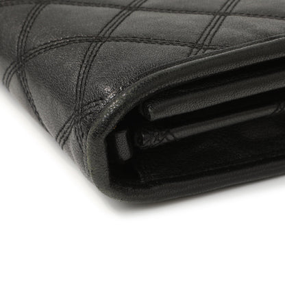 Exclusive Saint Laurent Black Lambskin Diamond Quilted Becky Chain Wallet — Alternate View 7