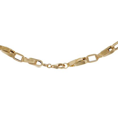 Exclusive 18K Yellow Gold Twist Link Chain — Side View