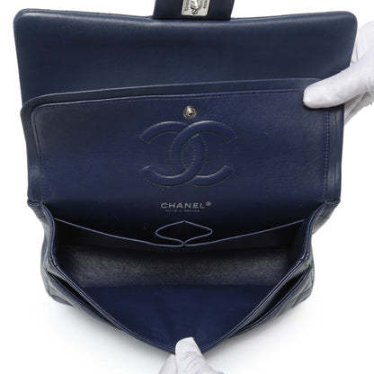 Exclusive Chanel Blue Quilted Lambskin Medium Classic Double Flap — Alternate View 14
