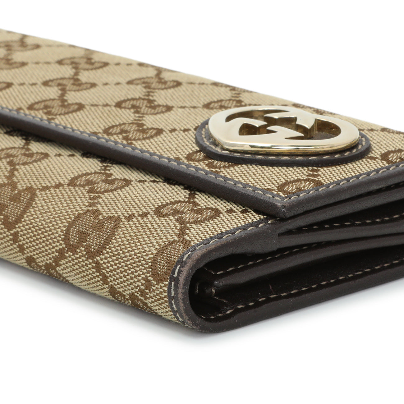 Exclusive Gucci Monogram Lovely Heart Continental Wallet — Detail View