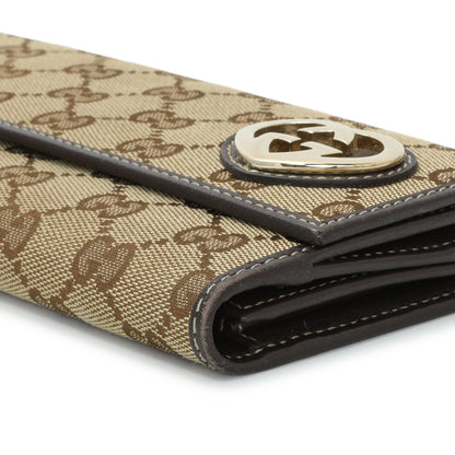 Exclusive Gucci Monogram Lovely Heart Continental Wallet — Detail View