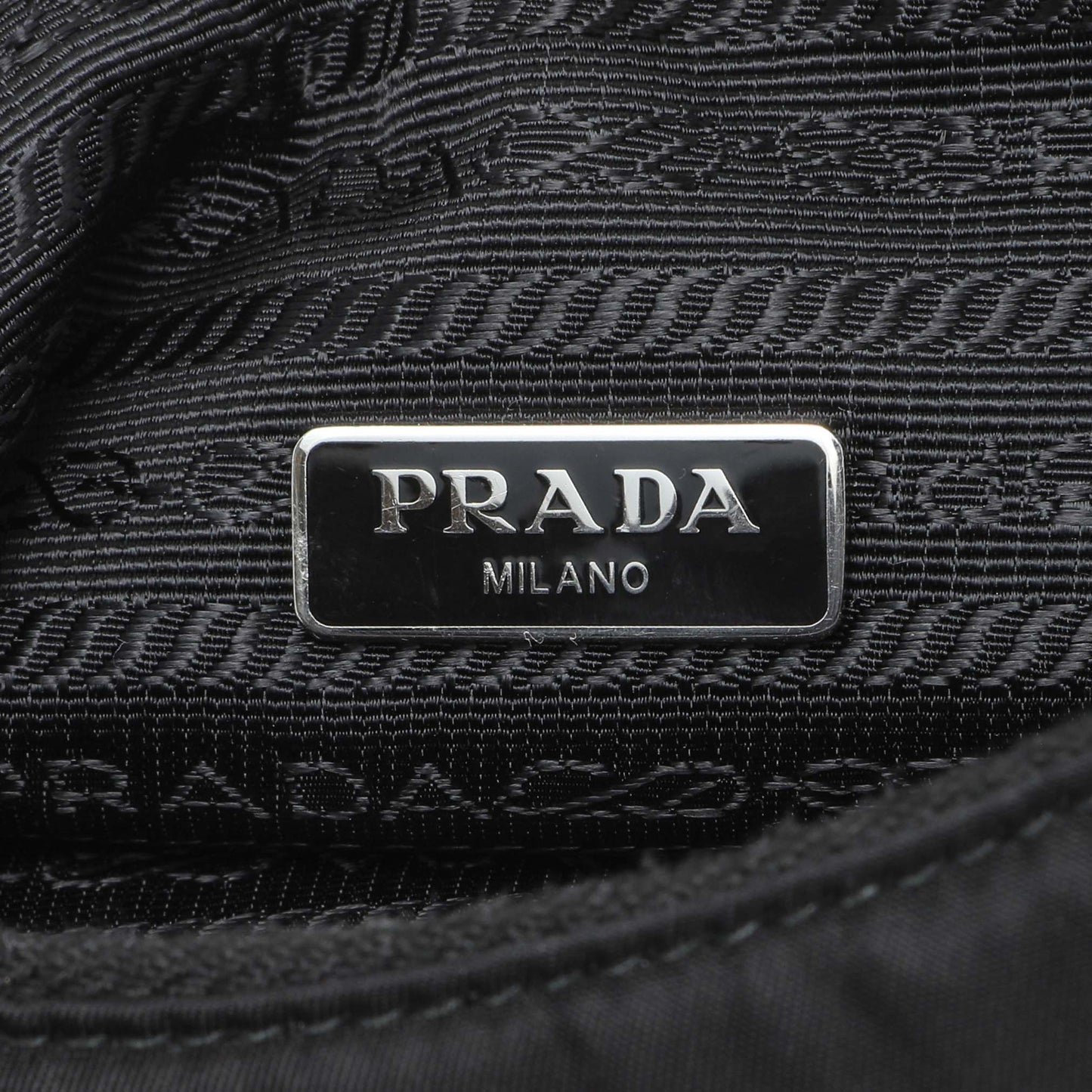 Exclusive Prada Black Re-Nylon Mini Re-Edition 2000 — Detail View