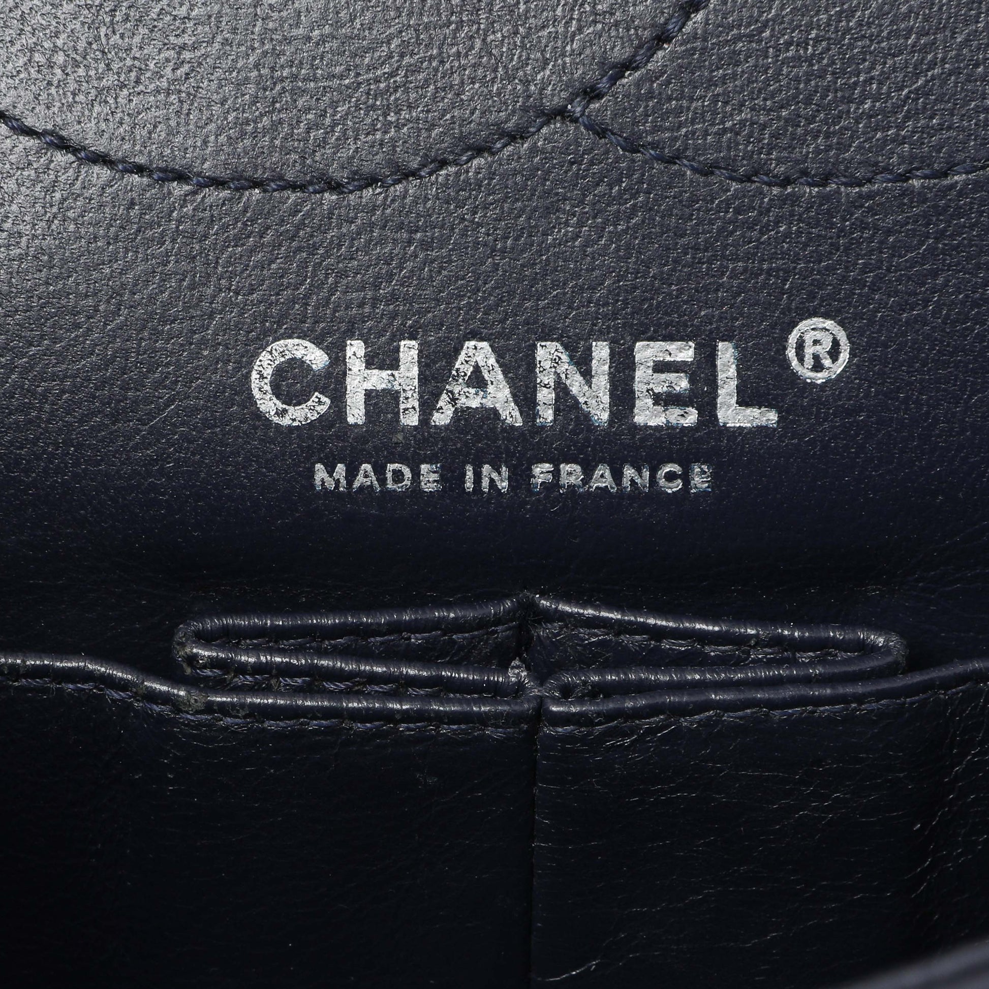 Exclusive Chanel Navy Quilted Aged Calfskin 2.55 Reissue 225 Flap — Alternate View 11