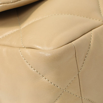 Exclusive Chanel Beige Quilted Lambskin Medium Chanel 19 Flap — Detail View